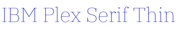 IBM Plex Serif Thin police de caractère